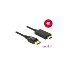 DELOCK DisplayPort 1.2 - HDMI 4K passzív kábel 5 m kábel és adapter