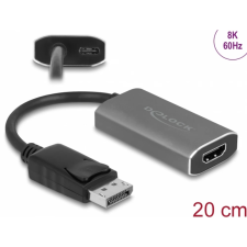 DELOCK DisplayPort 1.4 HDMI 2.1 Átalakító Fekete-Szürke 20cm 63118 kábel és adapter