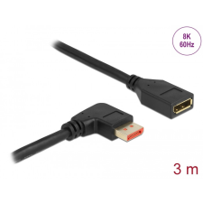DELOCK DisplayPort bővítőkábel jobbra néző csatlakozódugóval - csatlakozóhüvellyel 8K 60 Hz 3 m kábel és adapter