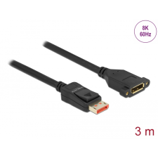DELOCK DisplayPort bővítőkábel panelrögzítés 8K 60 Hz 3 m (87098) (87098) kábel és adapter