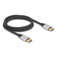 DELOCK DisplayPort kábel 16K 60 Hz 2 m ezüst fém (80634) (80634) kábel és adapter