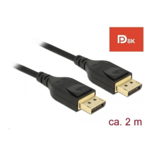 DELOCK DisplayPort kábel 8K 60 Hz 2 m DP 8K tanúsítvánnyal (85660) kábel és adapter