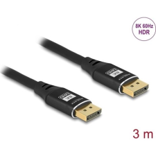 DELOCK DisplayPort kábel 8K 60 Hz 3 m fekete fém (80622) (80622) kábel és adapter