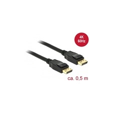 DELOCK DisplayPort (M) - DisplayPort (M) kábel 0,5 m kábel és adapter