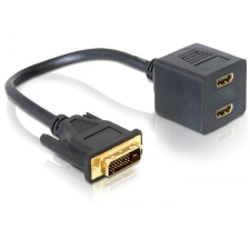 DELOCK DL65069 DVI 25 male -&gt; 2x HDMI female adapter kábel és adapter