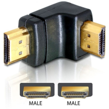 DELOCK DL65073 HDMI male -> HDMI male 90° lelelé elforgatott adapter (DL65073) kábel és adapter