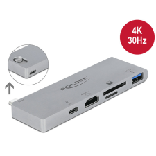 DELOCK Dokkoló állomás MacBook-hoz 4K és PD 3.0-val asztali számítógép kellék