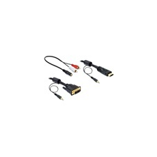 DELOCK DVI - HDMI kábel + audio 2 m audió/videó kellék, kábel és adapter
