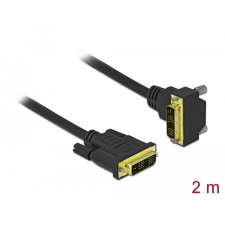 DELOCK DVI kábel 18+1 apa - 18+1 apa hajlított 2 m kábel és adapter