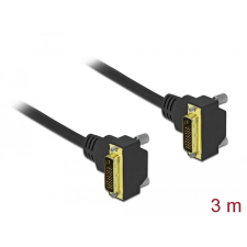 DELOCK DVI kábel 18+1 apa hajlított - 18+1 apa hajlított 3 m kábel és adapter