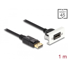 DELOCK Easy 45 DisplayPort 8K 30 Hz modul rövid kábellel, 22,5 x 45 mm kábel és adapter