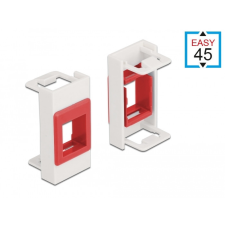 DELOCK Easy 45 Modul Keystone tartó 22,5 x 45 mm, fehér / piros egyéb hálózati eszköz