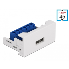 DELOCK Easy 45 modulos USB 2.0 A-típusú anya csatlakozó sorkapocs 22,5 x 45 mm-es egyéb hálózati eszköz