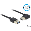 DELOCK EASY-USB 2.0-A apa > apa kábel, 90 -ban forgatott, 5 m