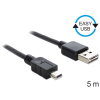  Delock EASY-USB 2.0 -A apa > USB 2.0 mini apa kábel, 5 m