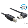 DELOCK EASY-USB 2.0 -A apa hajlított > USB 2.0-B apa kábel, 3 m