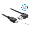 DELOCK EASY-USB 2.0 -A apa hajlított > USB 2.0 mini apa kábel, 3 m