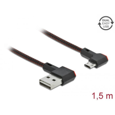  DeLock EASY-USB 2.0 Cable Type-A male to EASY-USB Type Micro-B male angled left / right 1.5m Black kábel és adapter