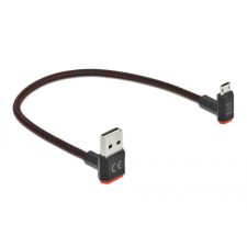  DeLock EASY-USB 2.0 Cable Type-A male to EASY-USB Type Micro male angled up / down 0,2m Black kábel és adapter