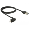 DELOCK Easy-USB 2.0 Kábel (A apa > Micro-B apa derékszögű) 0.5m - Fekete