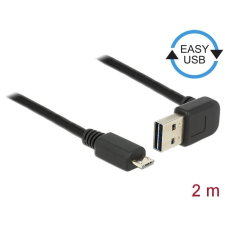 DELOCK EASY-USB 2.0 Type-A male angled up / down &gt; USB 2.0 Type Micro-B male 2m cable kábel és adapter