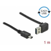 DELOCK EASY-USB 2.0 Type-A male angled up / down > USB 2.0 Type Mini-B male 1m Cable Black