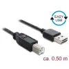 DELOCK Easy-USB -> USB 2.0 B M/M adatkábel 0.5m fe
