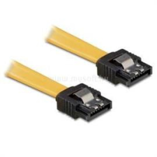 DELOCK egyenes/egyenes sárga SATA (fémlappal) összekötő kábel - 0,3m (DL82473) kábel és adapter