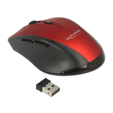 DELOCK Ergonomic optical 5-button mouse 2.4 GHz wireless egér