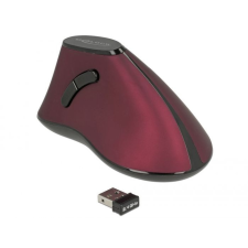 DELOCK Ergonomic vertical Wireless mouse Red egér