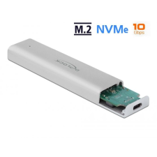 DELOCK External Enclosure for M.2 NVMe PCIe SSD with SuperSpeed USB 10 Gbps (USB 3.2 Gen 2) USB Type-C female asztali számítógép kellék