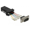 DELOCK Fekete Sub-D 9-tűs apa RJ45 anya összekötő adapter
