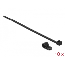 DELOCK Fekete színű, összekapcsoló pánt készlet 6,4 mm H 200 x Sz 3,6 mm kábelekkel villanyszerelés
