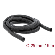 DELOCK fonott kábelharisnya önzáródó 5m x 25mm fekete (18920) (Delock18920) asztali számítógép kellék