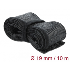 DELOCK Fonott kábelharisnya tépőzárral 10 m x 19 mm fekete egyéb hálózati eszköz
