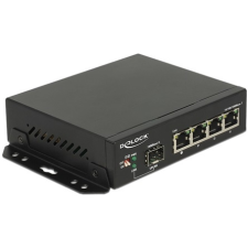 DELOCK Gigabit Ethernet-kapcsoló, 4 port + 1 SFP hub és switch