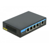 DELOCK Gigabit Ethernet-kapcsoló, 4 port PoE + 1 RJ45