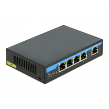 DELOCK Gigabit Ethernet-kapcsoló, 4 port PoE + 1 RJ45 kábel és adapter