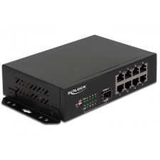 DELOCK Gigabit Ethernet-kapcsoló, 8 port + 1 SFP kábel és adapter