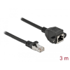 DELOCK Hálózat bővítő kábel S/FTP RJ45 apa - RJ45 anya Cat.6A, 3 m hosszú, fekete