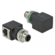 DELOCK hálózati adapter M12 4 tűs - RJ45 anya (66313) (del66313) kábel és adapter