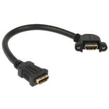 DELOCK HDMI A anya > HDMI A anya Fali kábel, szögletes, 25 cm kábel és adapter