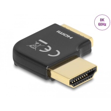  Delock HDMI adapter apa - anya 90 fok jobbra hajlítva 8K 60 Hz fém kábel és adapter