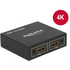 DELOCK HDMI-elosztó, 1 x HDMI-bemenet &gt; 2 x HDMI-k kábel és adapter