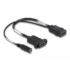 DELOCK HDMI kábel 4K 60 Hz DC töltéssel 2,1 x 5,5 mm 0,30 m panel-csatlakozó kábel és adapter