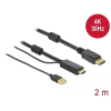 DELOCK HDMI to DisplayPort 4K 30Hz 2m cable Black