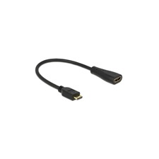 DELOCK HDMI with Ethernet kábel Mini-C (M) - A (F) kábel és adapter