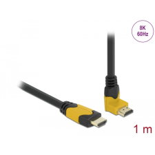 DELOCK High Speed HDMI kábel egyenes csatlakozódugóval - csatlakozódugóval 90 ívelt felfelé 48 Gbps kábel és adapter