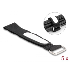  DeLock Hook-and-loop cable tie with loop and label tap L 203xW20mm 5 pieces Black kábel és adapter