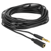 DELOCK - hosszabbító kábel sztereo Jack 3.5 mm M/F 4 pin 5 m - 84669